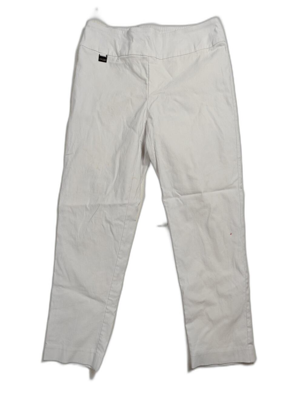 Womens Lisette L Straight Leg Pants White Size 8